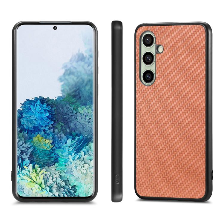 For Samsung Galaxy A36 Carbon Fiber Texture Leather Back Cover Phone Case