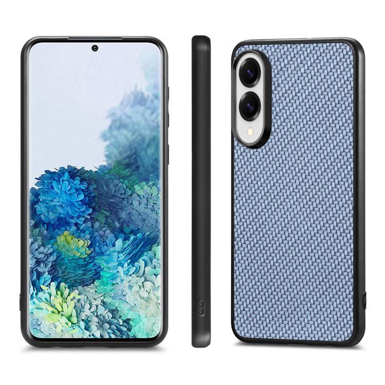 For Samsung Galaxy S25 Edge 5G Carbon Fiber Texture Leather Back Cover Phone Case