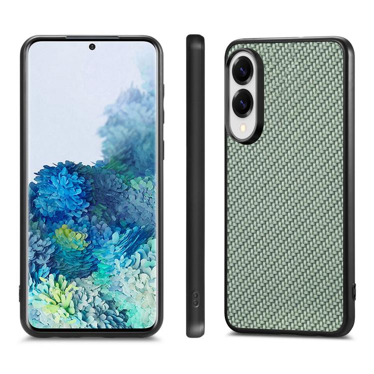 For Samsung Galaxy S25 Edge 5G Carbon Fiber Texture Leather Back Cover Phone Case