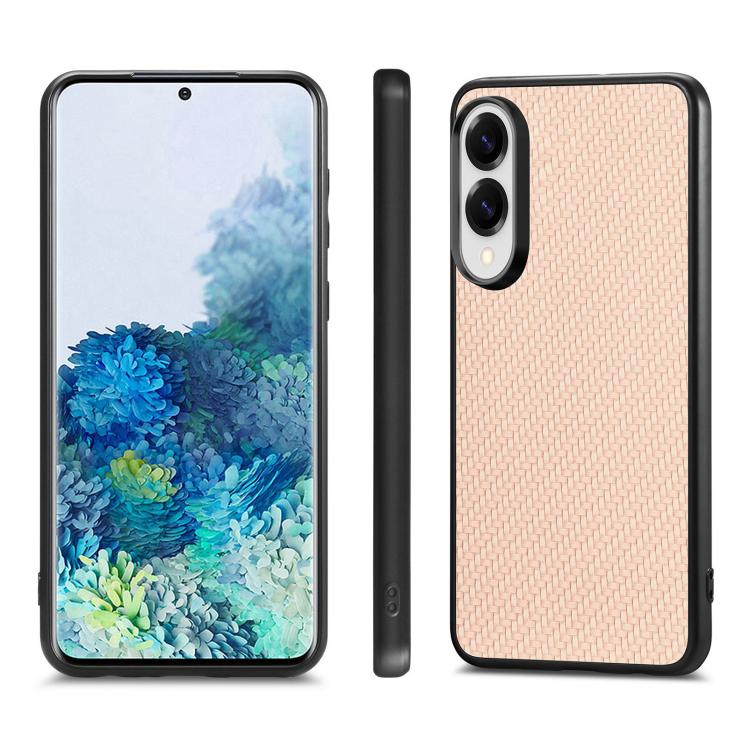 For Samsung Galaxy S25 Edge 5G Carbon Fiber Texture Leather Back Cover Phone Case