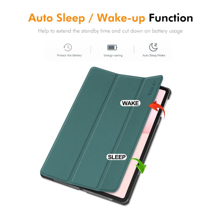 For Honor Pad 10 12.1 ENKAY Tri-fold Custer Texture Leather Smart Tablet Case