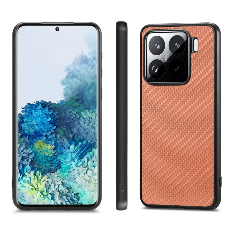 For Xiaomi 15 Carbon Fiber Texture Leather Back Cover Phone Case