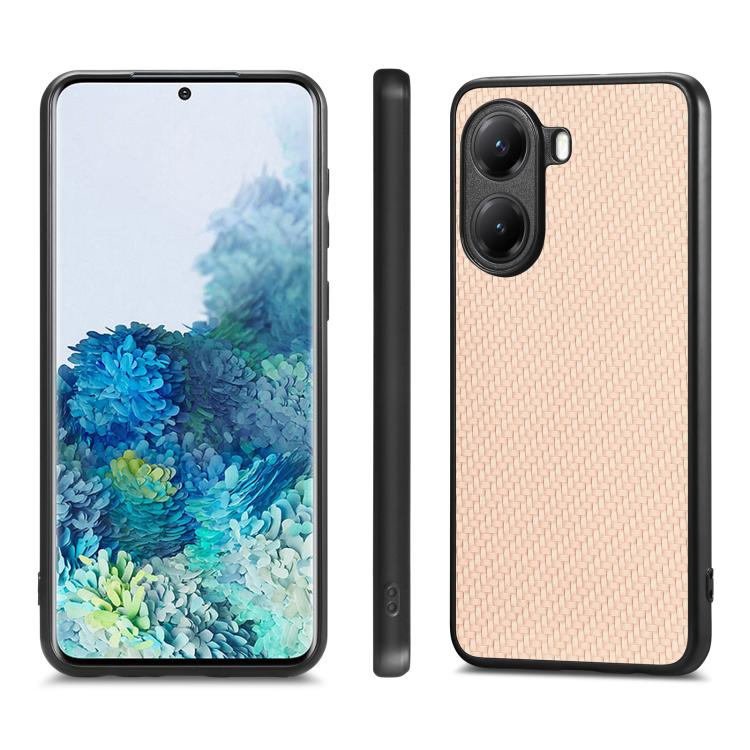 For Redmi Turbo 4 Carbon Fiber Texture Leather Back Cover Phone Case