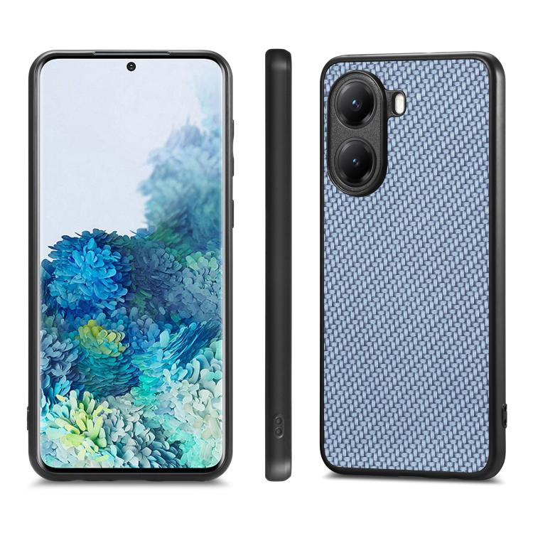 For Xiaomi Poco X7 Pro Carbon Fiber Texture Leather Back Cover Phone Case