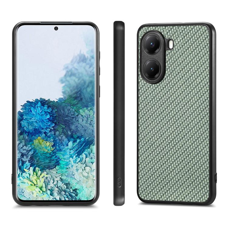 For Xiaomi Poco X7 Pro Carbon Fiber Texture Leather Back Cover Phone Case