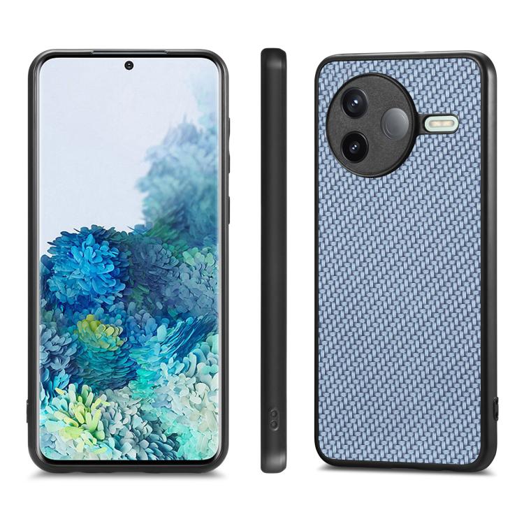 For Redmi K80 / Poco F7 Pro Carbon Fiber Texture Leather Back Cover Phone Case