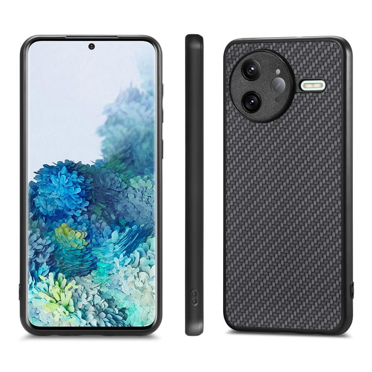 For Redmi K80 Pro / Poco F7 Ultra Carbon Fiber Texture Leather Back Cover Phone Case