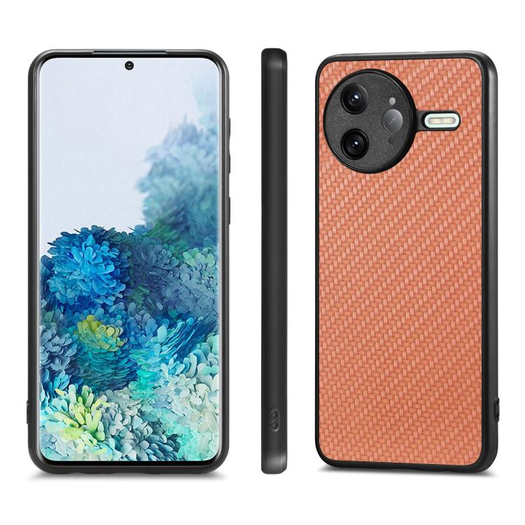 For Redmi K80 Pro / Poco F7 Ultra Carbon Fiber Texture Leather Back Cover Phone Case