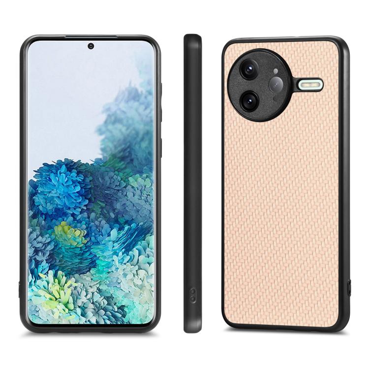 For Redmi K80 Pro / Poco F7 Ultra Carbon Fiber Texture Leather Back Cover Phone Case