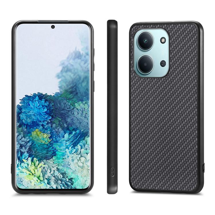 For Redmi 15C 5G / 4G Glodal 171mm Carbon Fiber Texture Leather Back Cover Phone Case