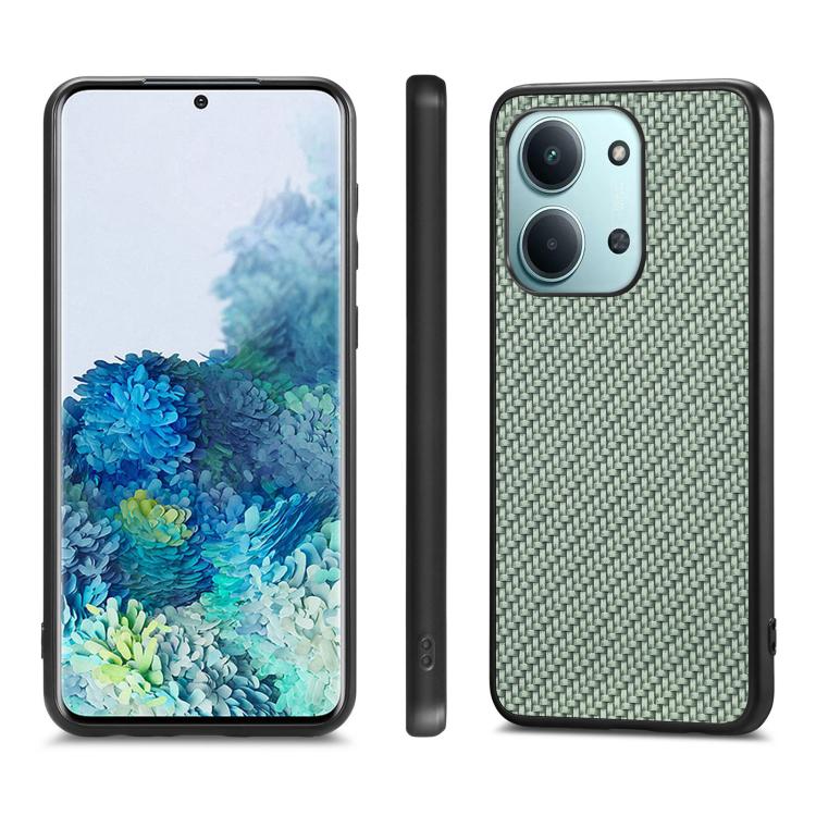 For Redmi 15C 5G / 4G Glodal 171mm Carbon Fiber Texture Leather Back Cover Phone Case
