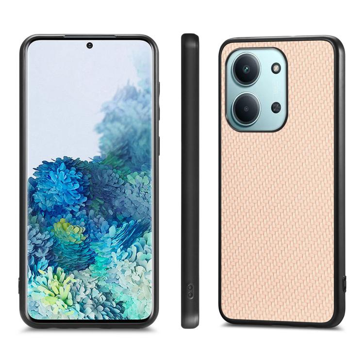 For Redmi 15C 5G / 4G Glodal 171mm Carbon Fiber Texture Leather Back Cover Phone Case