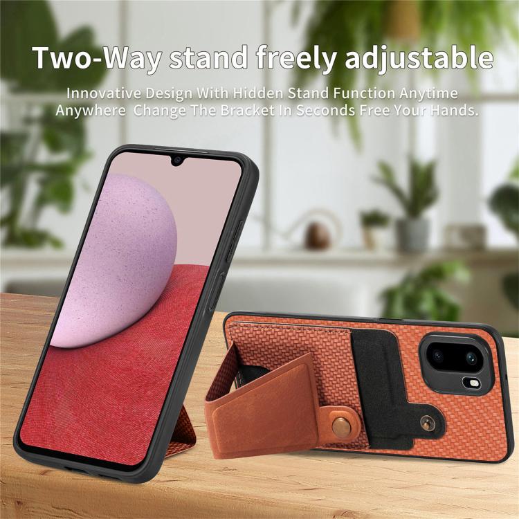 For OnePlus Ace 6 / 6T / 15R Carbon Fiber Wallet Flip Card K-shaped Holder Phone Case