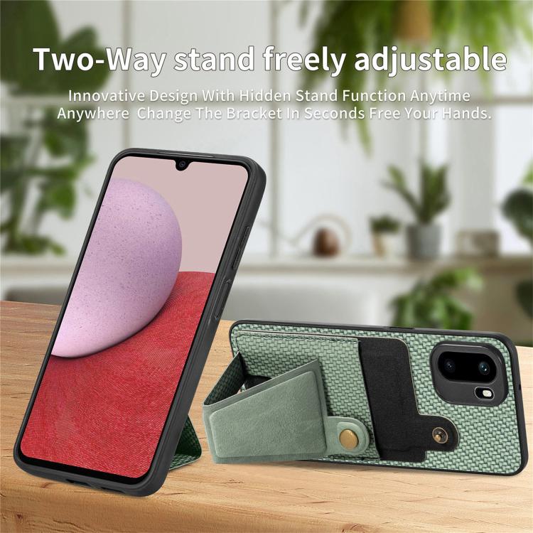 For OnePlus Ace 6 / 6T / 15R Carbon Fiber Wallet Flip Card K-shaped Holder Phone Case
