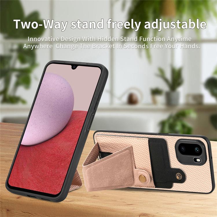 For OnePlus Ace 6 / 6T / 15R Carbon Fiber Wallet Flip Card K-shaped Holder Phone Case