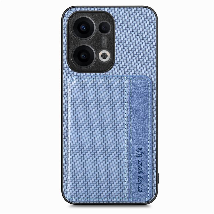For OPPO Reno13 Pro Carbon Fiber Magnetic Card Bag Phone Case