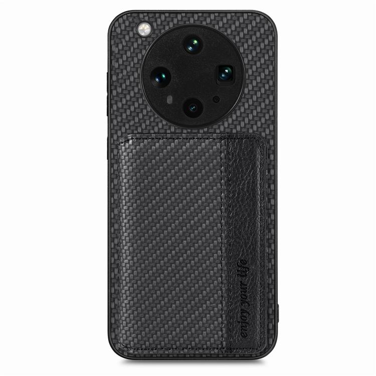 For OPPO Find X8 Ultra Carbon Fiber Magnetic Card Bag Phone Case
