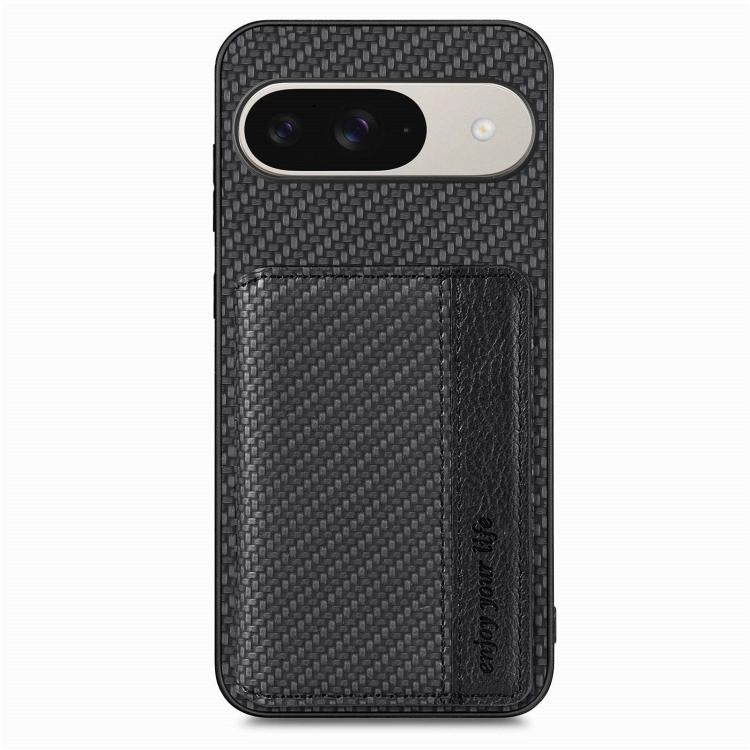 For Google Pixel 10 / 10 Pro Carbon Fiber Magnetic Card Bag Phone Case