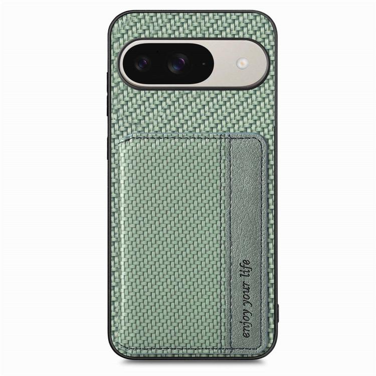 For Google Pixel 10 / 10 Pro Carbon Fiber Magnetic Card Bag Phone Case