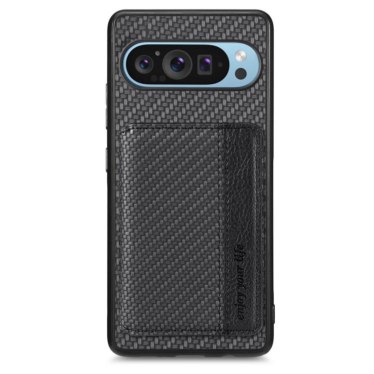For Google Pixel 10 Pro XL Carbon Fiber Magnetic Card Bag Phone Case
