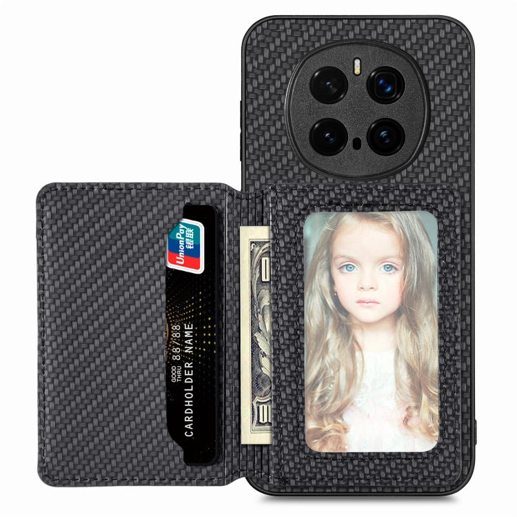 For Honor Magic7 Pro Carbon Fiber Magnetic Card Bag Phone Case