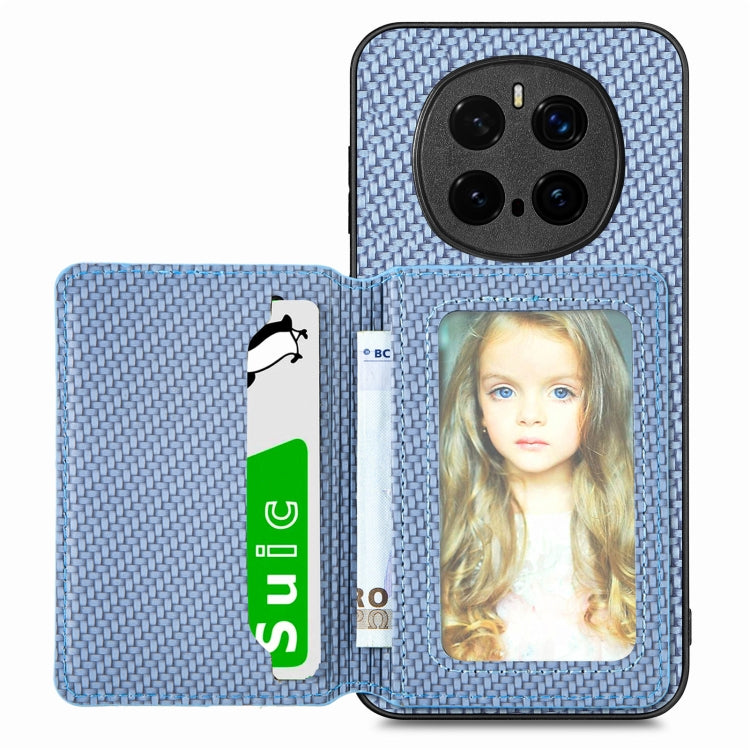 For Honor Magic7 Pro Carbon Fiber Magnetic Card Bag Phone Case