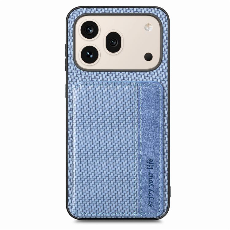 For Honor 600 Pro Global Carbon Fiber Magnetic Card Bag Phone Case