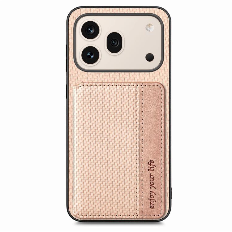 For Honor 600 Pro Global Carbon Fiber Magnetic Card Bag Phone Case