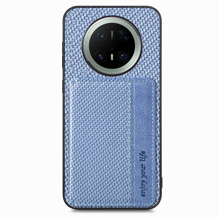 For Huawei Mate 70 Pro Carbon Fiber Magnetic Card Bag Phone Case