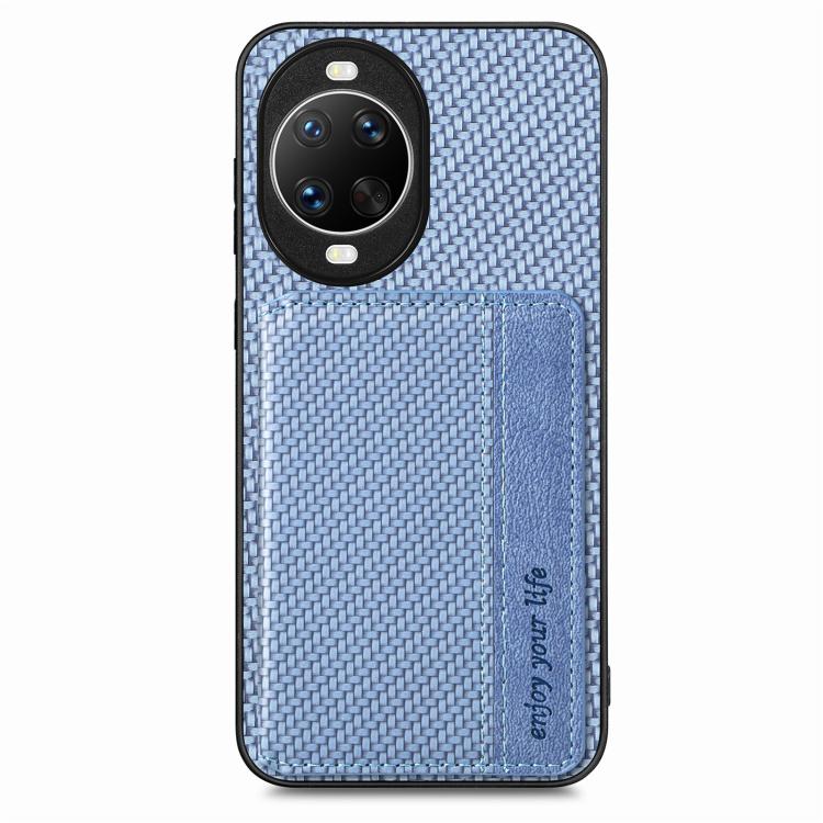 For Huawei nova 14 Carbon Fiber Magnetic Card Bag Phone Case