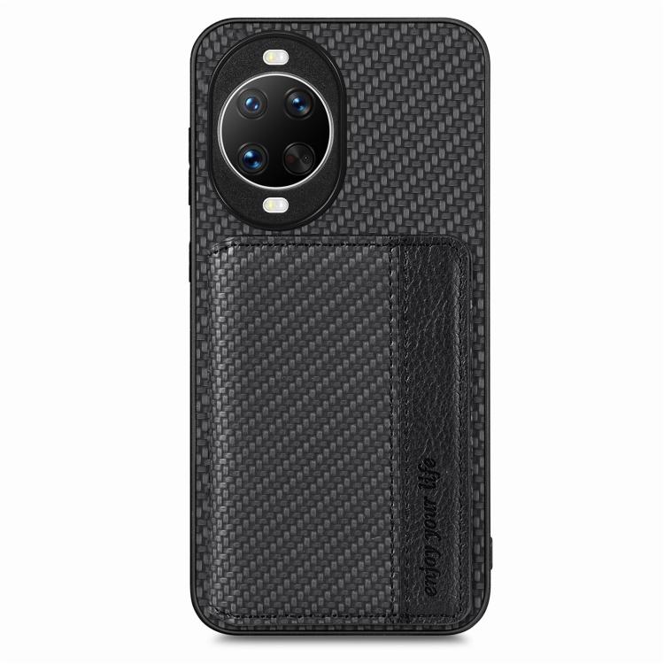 For Huawei nova 14 Pro Carbon Fiber Magnetic Card Bag Phone Case