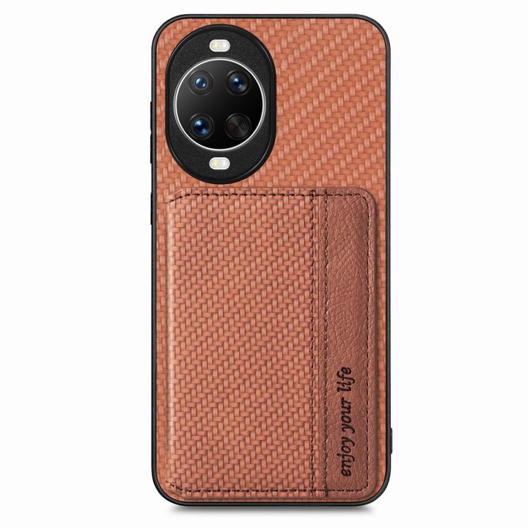 For Huawei nova 14 Ultra Carbon Fiber Magnetic Card Bag Phone Case