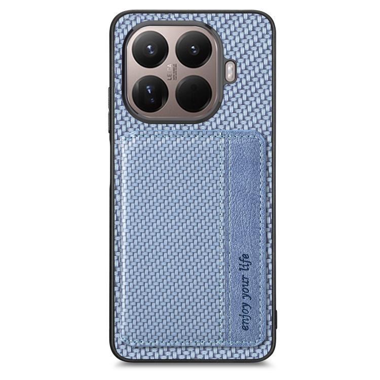 For Xiaomi 15T Pro Carbon Fiber Magnetic Card Bag Phone Case