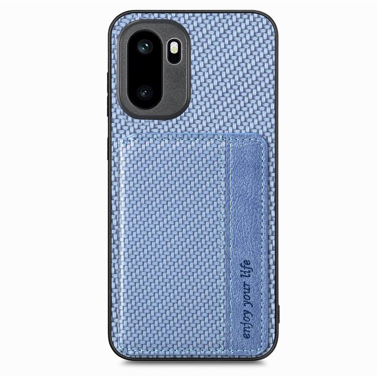 For OnePlus Ace 6 / 6T / 15R Carbon Fiber Magnetic Card Bag Phone Case