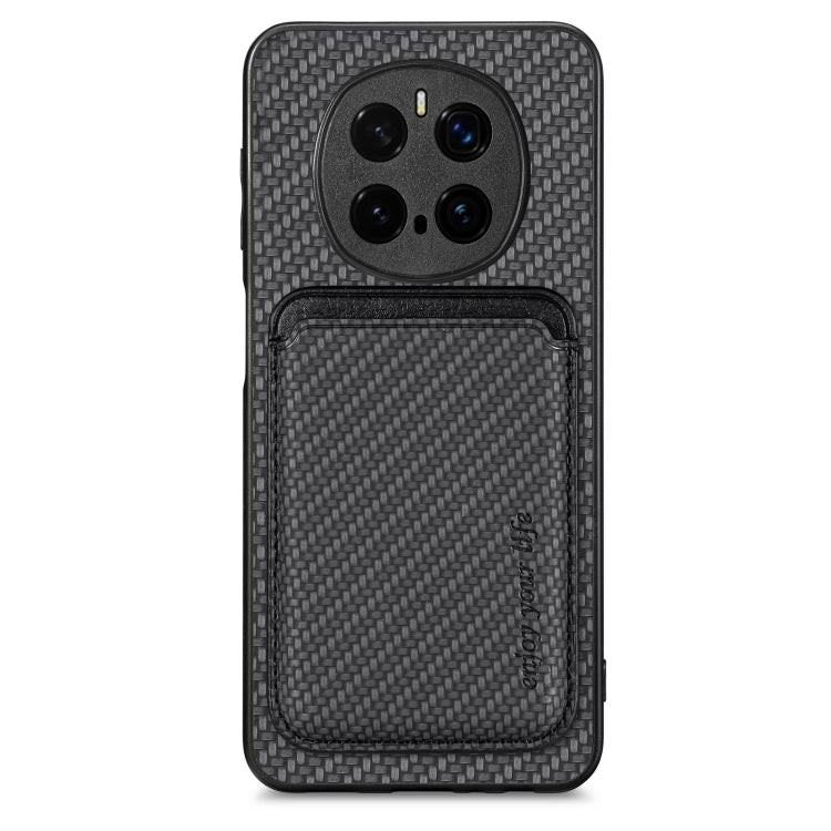 For Honor Magic7 Pro Carbon Fiber Leather Card Magsafe Phone Case