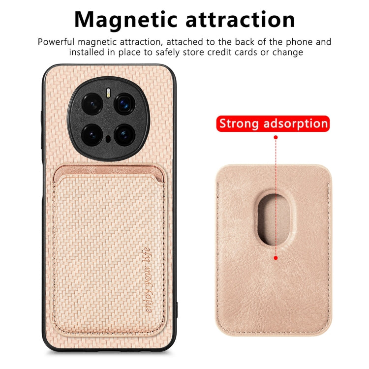 For Honor Magic7 Pro Carbon Fiber Leather Card Magsafe Phone Case