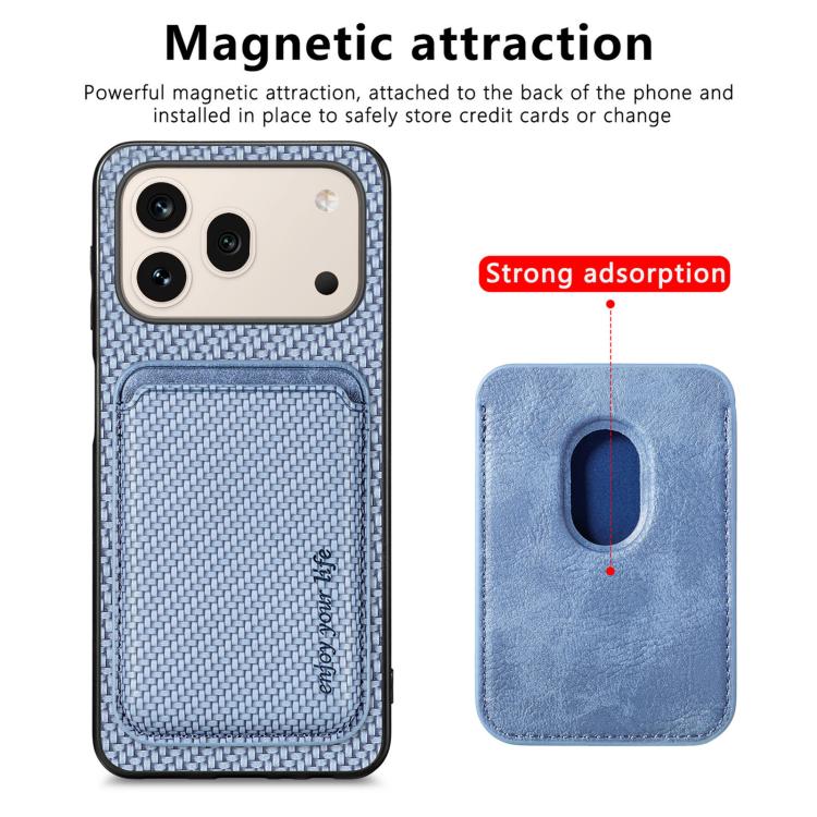 For Honor 600 Pro Global Carbon Fiber Leather Card Magsafe Phone Case