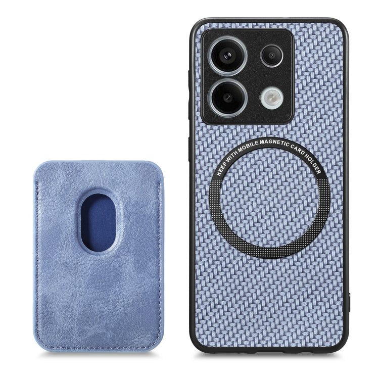 For Xiaomi Redmi Note 13 4G Carbon Fiber Leather Card Magnetic Phone Case