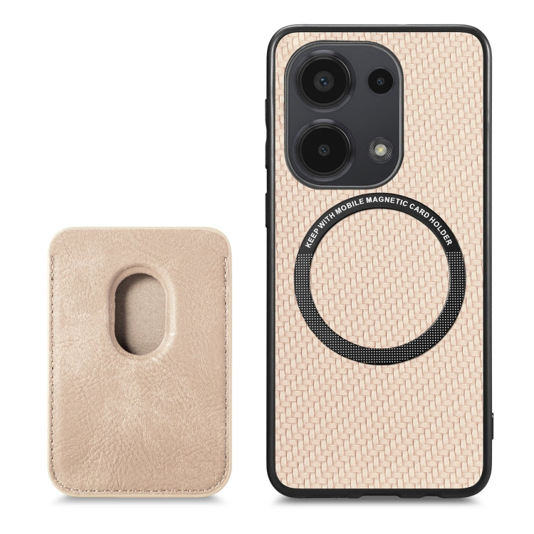 For Xiaomi Redmi Note 13 Pro 4G Carbon Fiber Leather Card Magnetic Phone Case