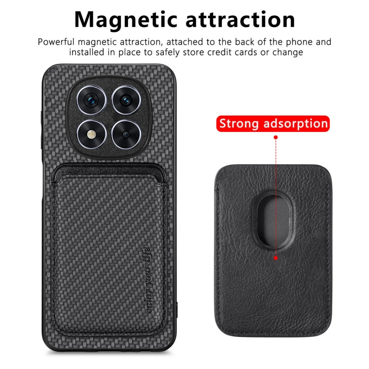 For Xiaomi Redmi Note 14 Pro 5G Carbon Fiber Leather Card Magnetic Phone Case