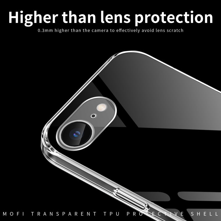 For iPhone 17e / 16e MOFI Ming Series Ultra-thin TPU Phone Case - Transparent