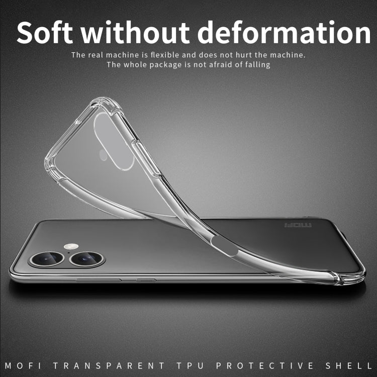 For iPhone 16 MOFI Ming Series Ultra-thin TPU Phone Case - Transparent