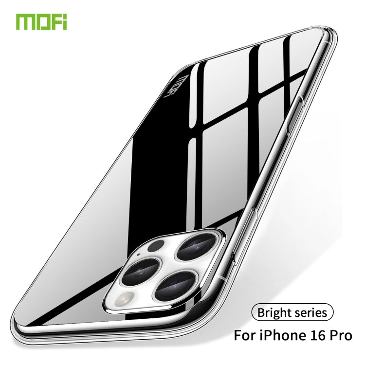 For iPhone 16 Pro MOFI Ming Series Ultra-thin TPU Phone Case - Transparent