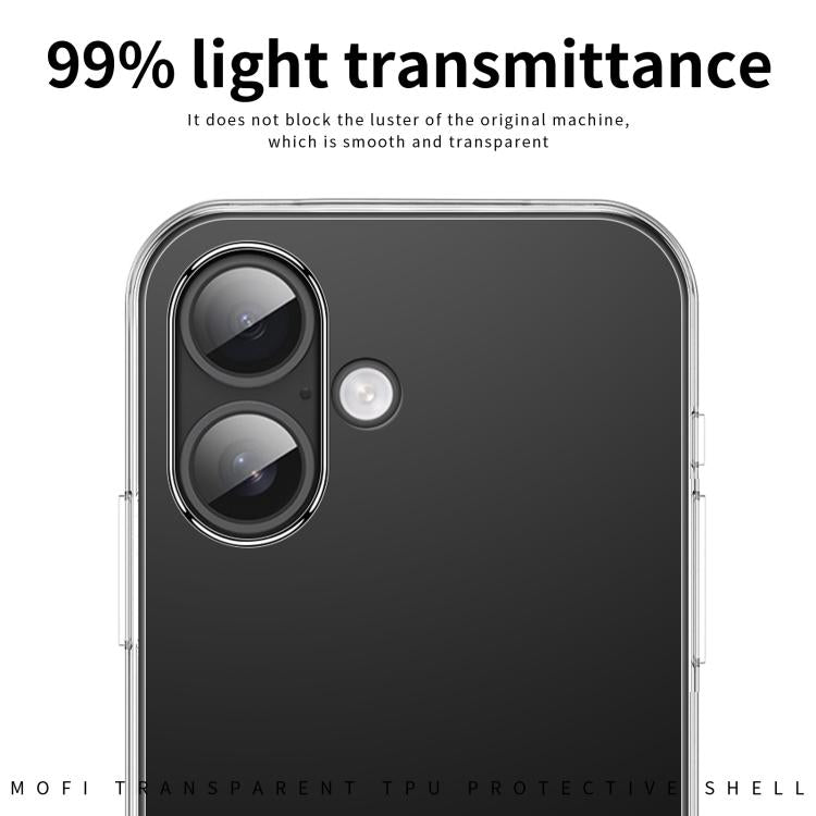 For iPhone 17 MOFI Ming Series Ultra-thin TPU Phone Case - Transparent