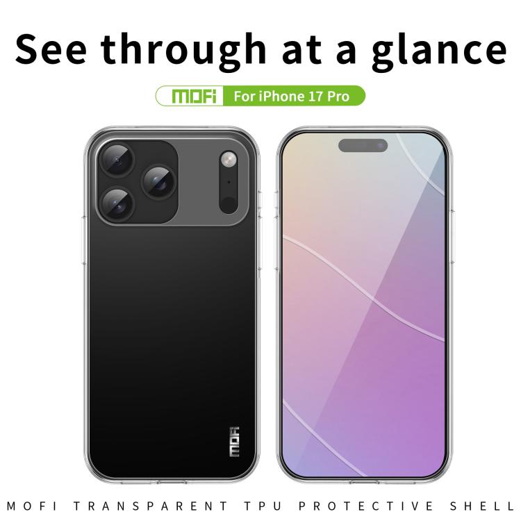 For iPhone 17 Pro MOFI Ming Series Ultra-thin TPU Phone Case - Transparent