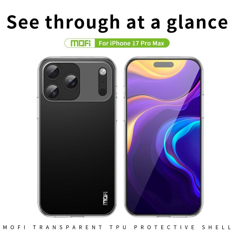 For iPhone 17 Pro Max MOFI Ming Series Ultra-thin TPU Phone Case - Transparent