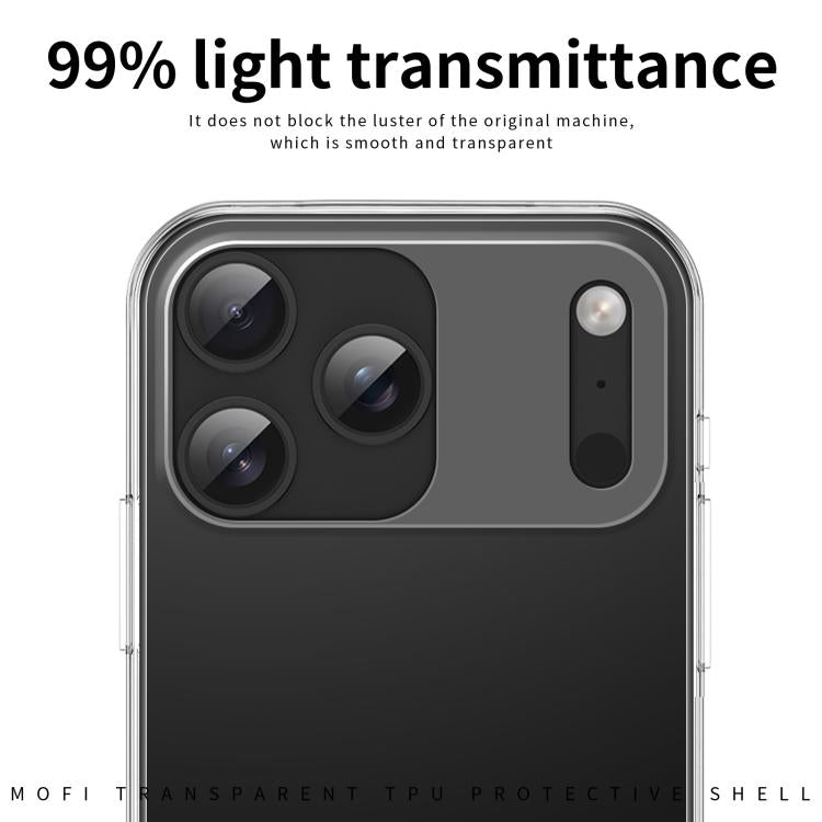 For iPhone 17 Pro Max MOFI Ming Series Ultra-thin TPU Phone Case - Transparent