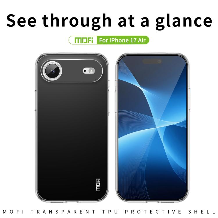 For iPhone Air MOFI Ming Series Ultra-thin TPU Phone Case - Transparent