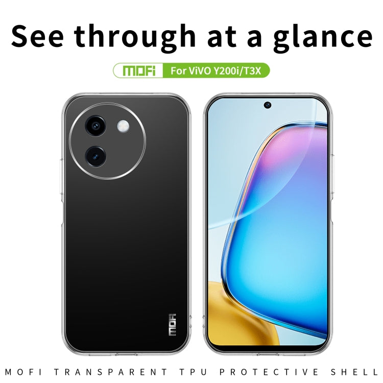 For vivo Y200i / T3X MOFI Ming Series Ultra-thin TPU Phone Case - Transparent