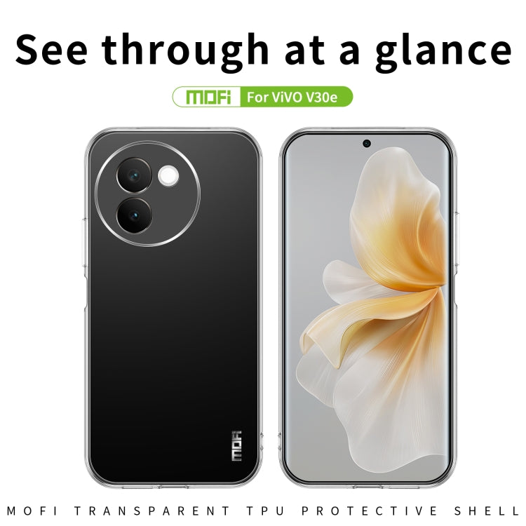 For vivo V30e MOFI Ming Series Ultra-thin TPU Phone Case - Transparent